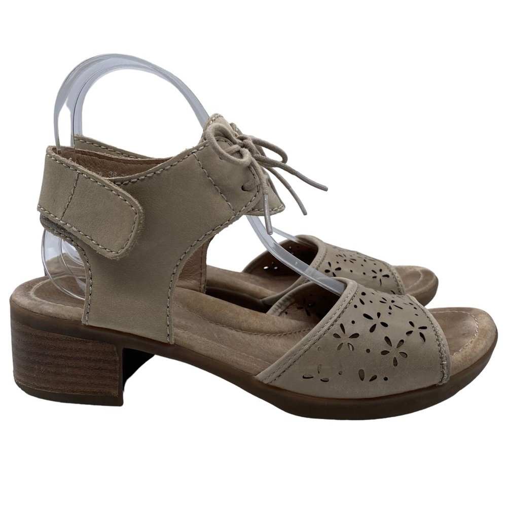 Dansko Sandals Liz Beige Leather Casual Comfort Neutral Womens Size 7.5 - Picture 2 of 11
